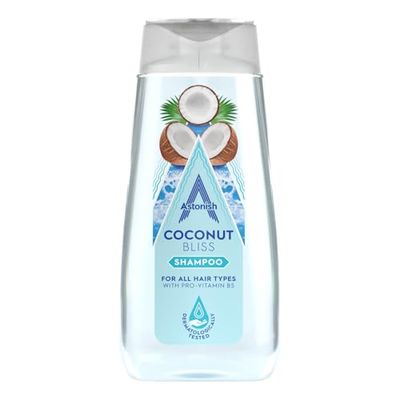 Astonish Coconut Bliss Shampoo with Pro-Vitamin B5, 400ml, White