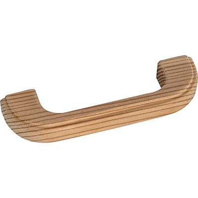 ALLES IM GRIFF Maniglia in legno Otama LA 96 mm larghezza 112 mm – Maniglia per mobili in legno di pino grezzo