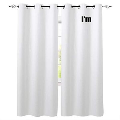 Zasłony okienne ciemne w pomieszczeniu I'm Curtain Treatment Termalne izolowane zasłony zaciemniające zasłony do salonu, 2 panele, 52 x 96 cali