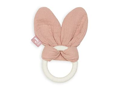 Bijtring siliconen Bunny ears rosewood