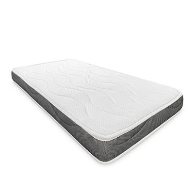 DUÉRMETE ONLINE Black Matelas pour lit à mémoire de Forme 60 x 120 cm Anti-acariens, antibactérien et hypoallergénique, Visage Hiver/été, 60 x 120 cm