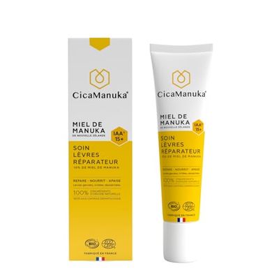 CICAMANUKA - Tratamiento labial reparador con miel de Manuka IAA15+ - 15 ml