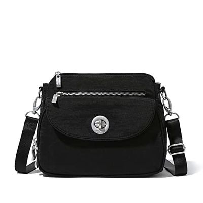 Baggallini International Calais Sac à bandoulière, Femme, Noir, Taille Unique