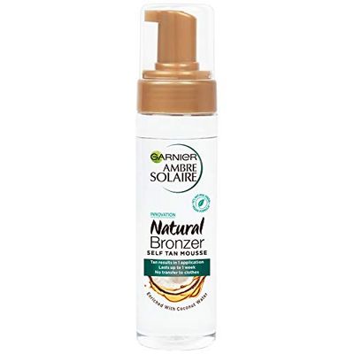 GARNIER Ambre Solaire, brun-utan-sol-mousse, Natural Bronzer Self-tan Mousse, 200 ml