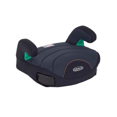 Graco Eversure Lite R129 - Asiento elevador de coche sin respaldo, ligero de solo 2,1 kg, adecuado de aproximadamente 7 a 12 años (135-150 cm), moda azul marino