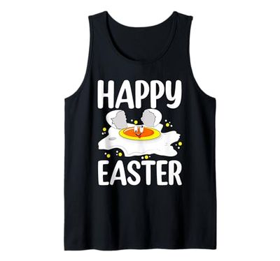 Uovo sorridente Umorismo Esilarante Buona Pasqua Canotta