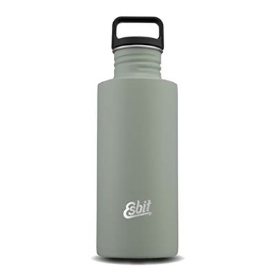 Esbit Drinkfles Sculptor - roestvrij stalen drinkfles met praktische lus sluiting - 750 ml in grijs