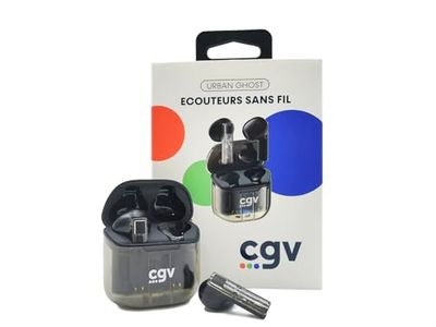 CGV Urban Ghost Bezprzewodowe słuchawki douszne Bluetooth True Wireless z technologią ENC i sterowaniem dotykowym - 30 godzin pracy na baterii