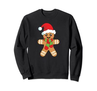 Christmas Baking Cookie Cute Gingerbread Man Sudadera
