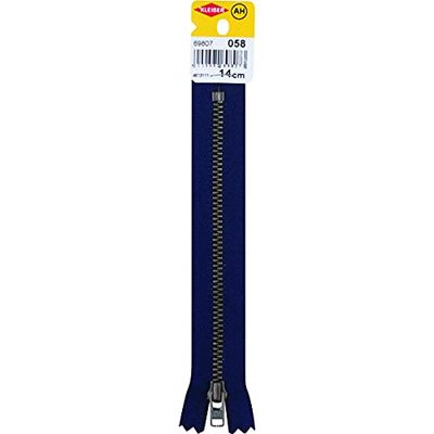 Zipper with YKK Metal Rail, 14cm x 5mm, 2.5 cm Wide, Navy