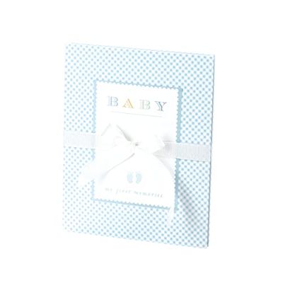 Rössler 13301930000 - Leporello Baby Boy, White Sides, Light Blue, 150 x 190 mm, Birth and Christening, 1 Piece