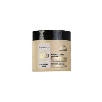 Thader Th Pharma Hyaluronic Gold Mascarilla Capilar Nutritiva 4 en 1 ideal para Cabellos Secos, Teñidos o con Mechas, 400 ml