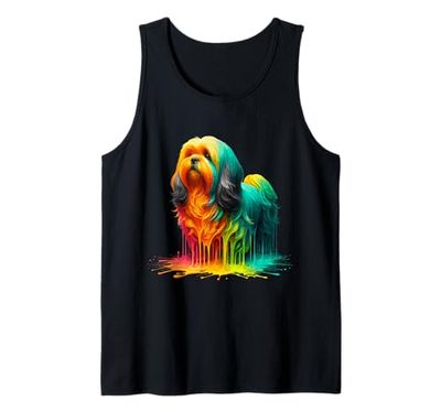 Dripping Paint Art Lhasa Apso Canotta