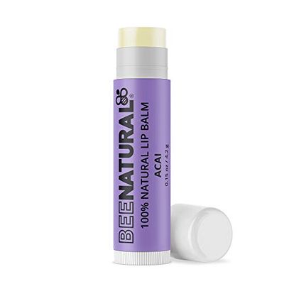 Bee Natural Bálsamo labial Acai Baya, 4 unidades (4,2 g).