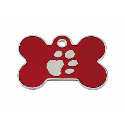 Plaque d'identification Imarc Bone rouge argenté - Marque : Imarc - EAN : 5035518019409