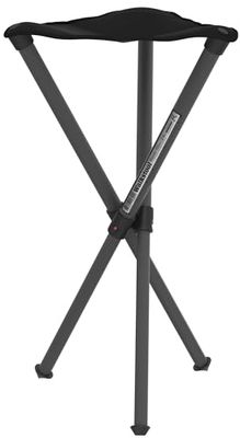 Walkstool - Model Basic - Zwart - Klapkruk met 3 poten van aluminium - Zithoogte 60 cm - Inklapbare kruk - Maximale belasting 175 kg - Gemaakt in Zweden