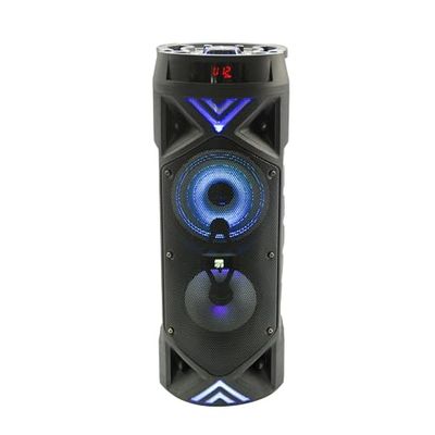 Xtreme Speaker Cyborg Wireless BT Cilindrico 30W RMS Nero con Microfono, Funzione TWS, Luci LED e Batteria Ricaricabile, Ingresso USB/AUX/SD/TF - 1 Unità