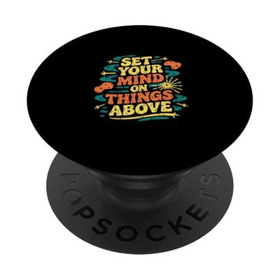 Set Your Mind On Things Above Biblia inspiradora ----- PopSockets PopGrip Adhesivo