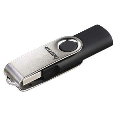 FlashPen Rotate, USB 2.0, 64GB, 6MB/s, Schwarz/Silber