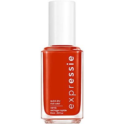 Essie ExprEssie Quick Dry Formula, Red Coral Nail Polish 180 Bolt & Be Bold