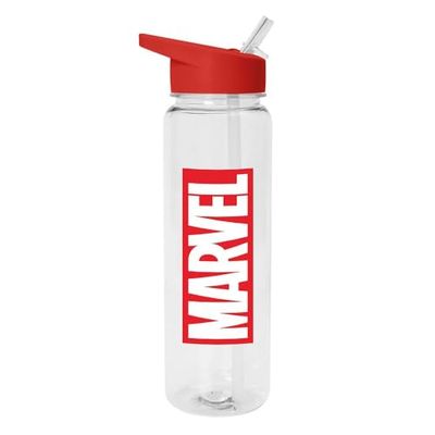 Marvel waterfles (Logo Design) 700 ml plastic waterfles, meisjes waterfles, jongens waterfles, kinderen waterfles, Marvel geschenken voor mannen, vrouwen en kinderen - officiële koopwaar