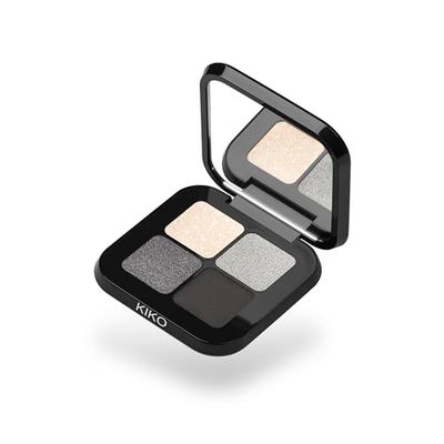 KIKO Milano Bright Quartet Eyeshadow Palette 04 | Palette With Four Baked Eyeshadows For Wet And Dry Use