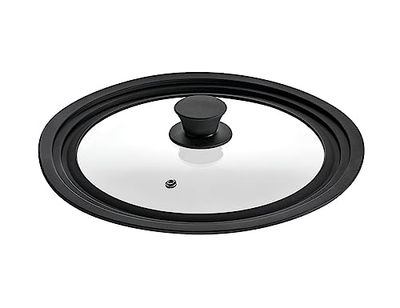 Schulte-Ufer Adriana - Tapa de cristal universal para sartenes con diámetro de 24 cm, 26 cm y 28 cm, color negro