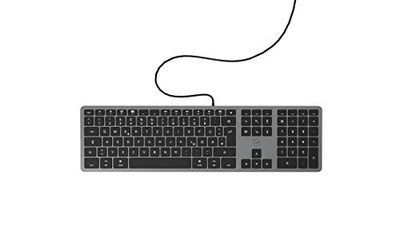 Mobilty Lab Mobility Lab Clavier allemand QWERTZ filaire pour Mac – gris sidéral et noir