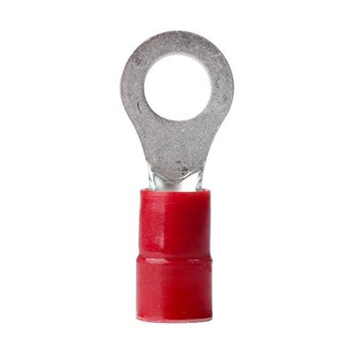 Ancor 222233 Marine Grade Elektrische Nylon Geïsoleerde Dubbele Crip Trechter Entry Ring Terminals met Isolatie Grip (8-gauge, Maat 10 Schroef, 100-Pack)