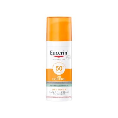 Eucerin Gel-Crema Oil Control Dry Touch Spf 50+, 50 Mililitros, El embalaje puede variar
