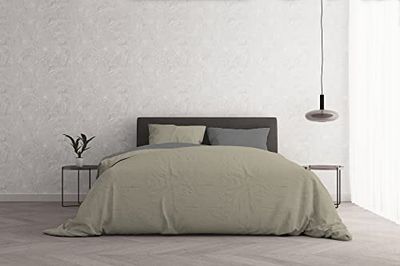 Italian Bed Linen Påslakanset för dubbelsängar, 250 x 200 cm, 250 x 200 cm, brun/grågio