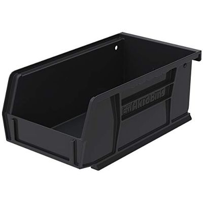 Akro-mils 30220BLACK - Spazzatura accumulata appeso plastica stoccaggio akro, 7 pollici da 4 pollici da 3 pollici, il nero, involucro 24
