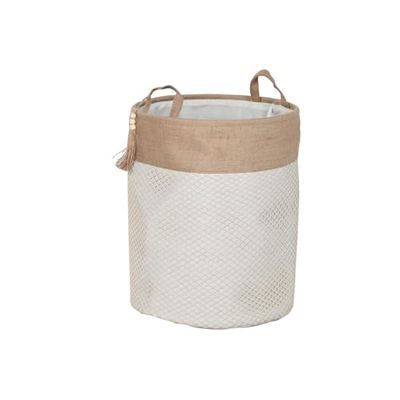CESTA ROPA EVA POLIESTER 38X38X48 NATURAL