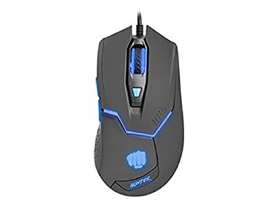 FURY Hustler - Mouse da gioco USB, 6400 dpi, 7 pulsanti, ottico, retroilluminazione RGB, leggero, con memoria, colore nero