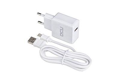 Dcu tecnologic Usb charger 2.4a+cavo usb type-c, bianco
