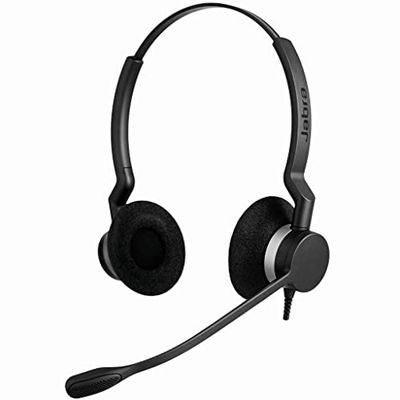 Jabra Biz 2300 - Auricular dúo con micrófono, con Cable y con cancelación de Ruido