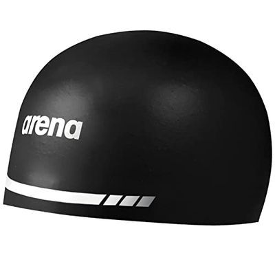 Arena 3D mjuk USA unisex vuxen silikon badmössa för män och kvinnor simbassäng övning och racing simkit, svart, extra stor