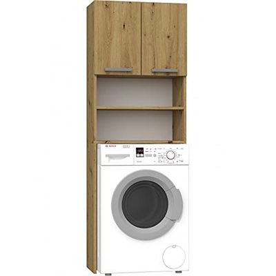 TOP E SHOP Topeshop PRALKA POLA ARTISAN bagno deposito Cabinet Oak