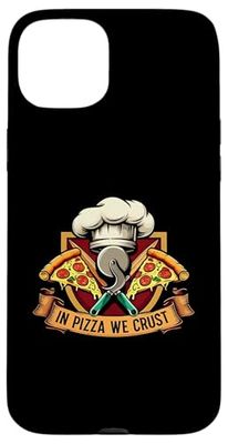 Funny Pizza Crust Chef Pun Design Custodia per iPhone 15 Plus