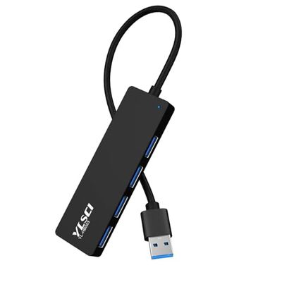 USB-hub 3.0, YLSCI 4-poorts adapter voor laptops, aansluiting van muis, toetsenbord, mobiele harde schijf, compatibel met MacBook, Mac Pro, Mac Mini, iMac