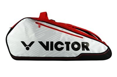 VICTOR Bolsa para Raqueta de Tenis Unisex para Adultos, Color Rojo y Blanco, Talla única