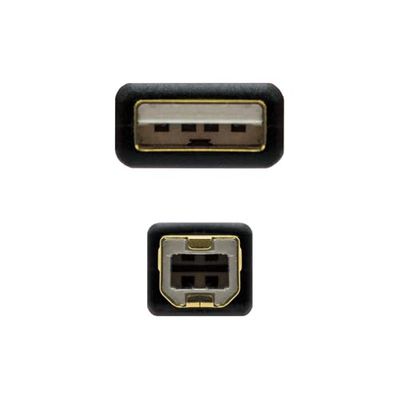 Brightium Cable USB 2.0 para impresora, ferrita, A/M-B/M, 3.0 metros, ideal para conectar impresoras a computadoras y transferir datos rápidamente.
