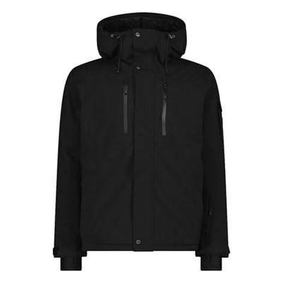 CMP - Giacca sci da uomo con cappuccio fisso, Nero, 48
