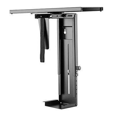 RICOO PC hållare under skrivbord datorhållare för underbord TRH-05 till 10 kg och 360 graders roterbar flexibel vridbar datorserver rack hölje bordshållare