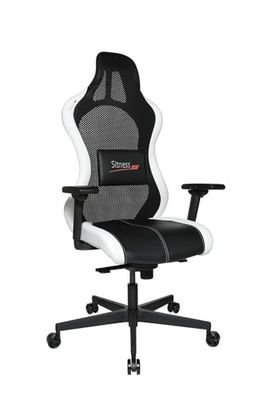Topstar Sitness RS Sport Plus fotel gamingowy, tworzywo sztuczne, biały/czarny, rozmiar uniwersalny