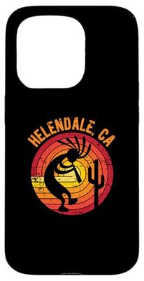 Helendale California Dancing Kokopelli Design vieilli Coque pour iPhone 15 Pro