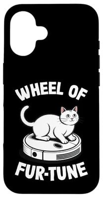 Wheel Of Fur-Tune Robot Vacuum Cleaner Funny Cat Case for iPhone 16