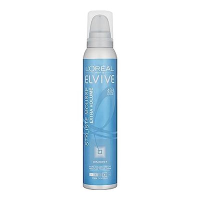 L'Oreal Elvive Stylise Extra Volume Firm Styling Mousse (200ml) (Pack of 2)
