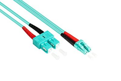 Alcasa 15m SC/LC 15m SC LC Azul cable de fibra optica - Cable de fibra óptica (15 m, OM3, SC, LC, Azul)
