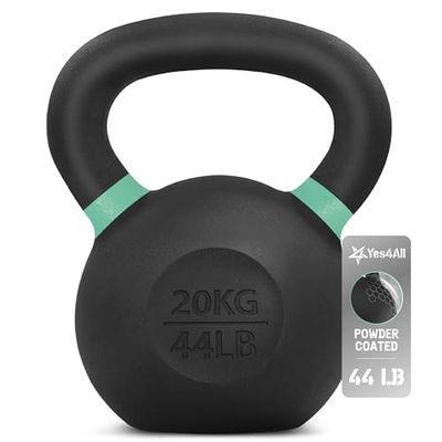Yes4All XUT6 Gepoedercoat Kettlebell Gewicht, 20 kg, Groen
